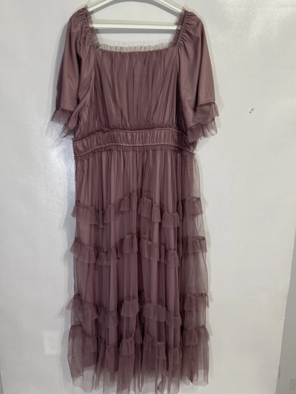 Baltic Born Emma Smocked Tulle Dress | Mauve Purple | Size 1XL